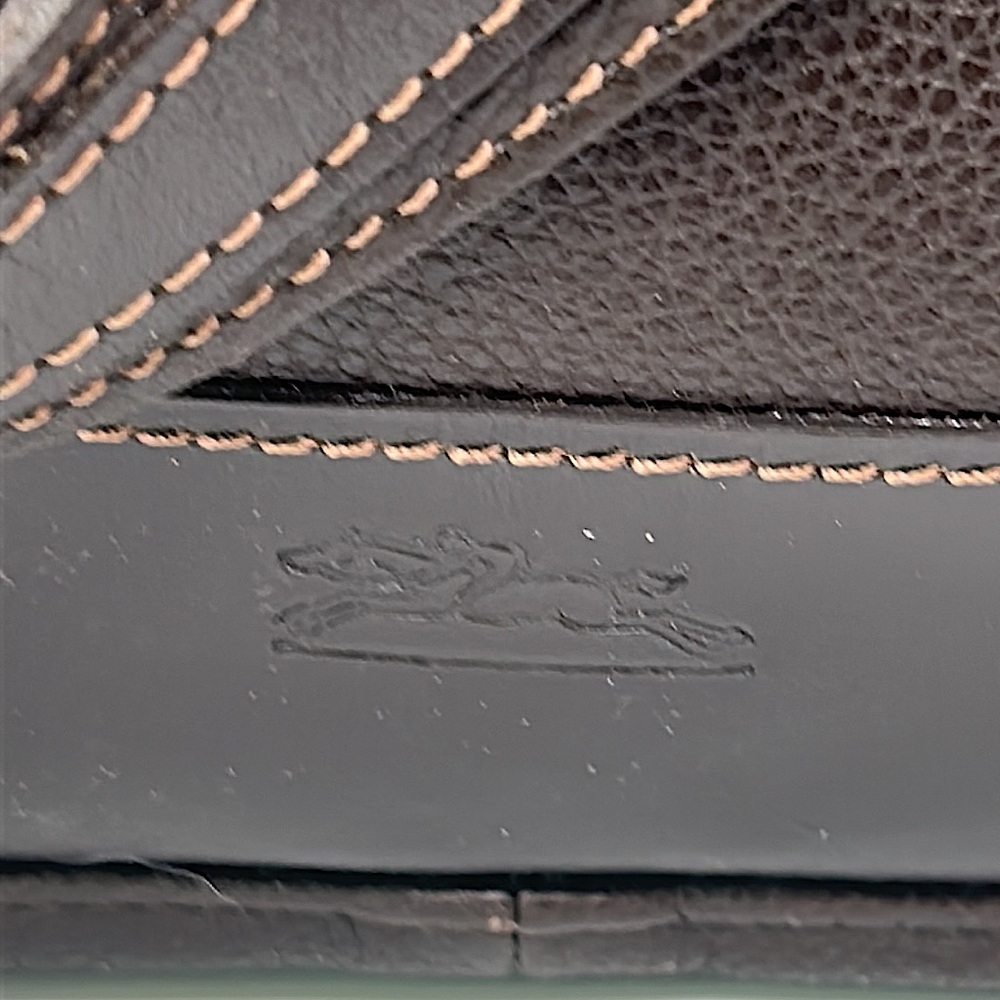 Longchamp Luxurious Dark Brown Pebbled Leather Hobo Bag Purse πΊπΊ - Picture 3 of 9